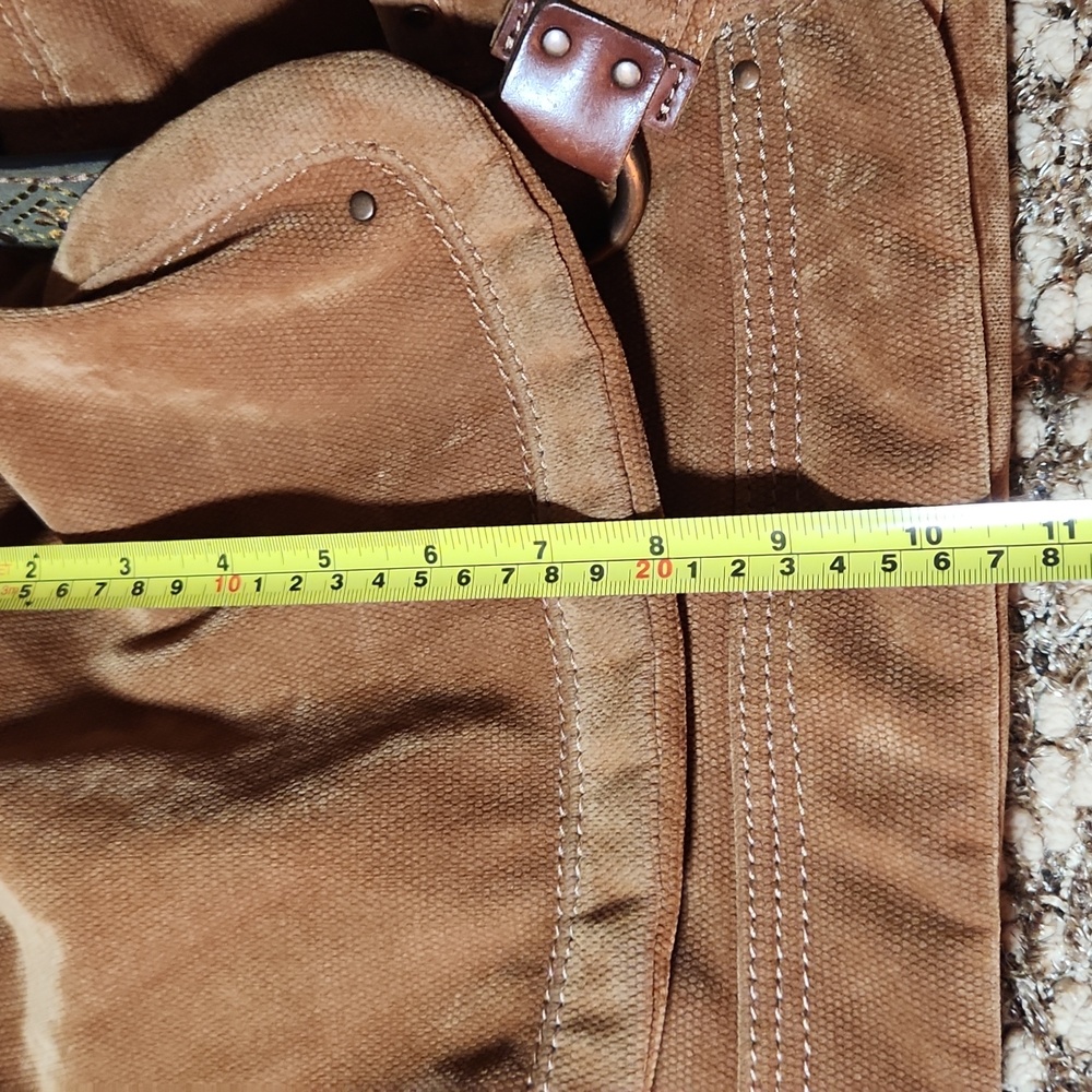 Fossil Tan Canvas and Leather Messenger Bag - Picture 12 of 14